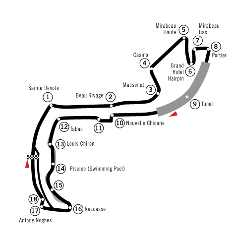 F1 Mónaco map